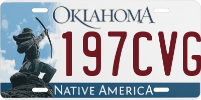 OK license plate 197CVG