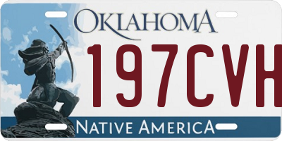 OK license plate 197CVH