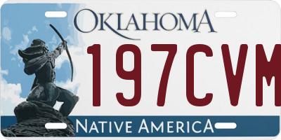 OK license plate 197CVM