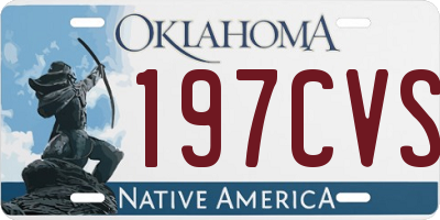 OK license plate 197CVS