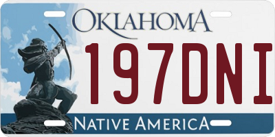 OK license plate 197DNI