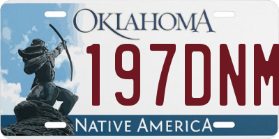 OK license plate 197DNM