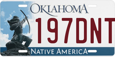 OK license plate 197DNT