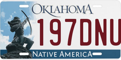 OK license plate 197DNU