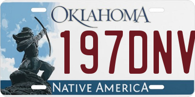 OK license plate 197DNV