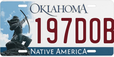 OK license plate 197DOB