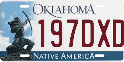 OK license plate 197DXD