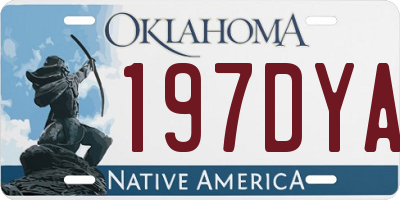 OK license plate 197DYA