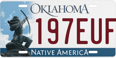OK license plate 197EUF