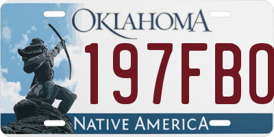 OK license plate 197FBO
