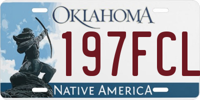 OK license plate 197FCL