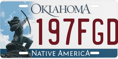 OK license plate 197FGD