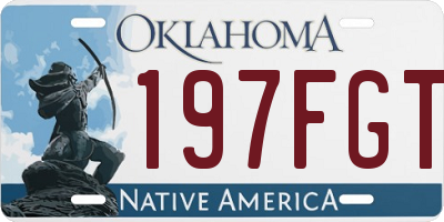 OK license plate 197FGT