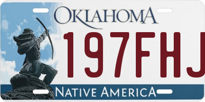OK license plate 197FHJ