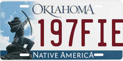 OK license plate 197FIE