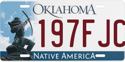 OK license plate 197FJC