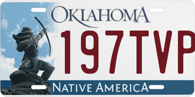 OK license plate 197TVP