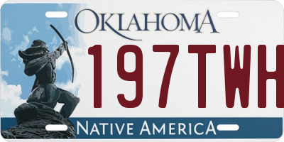 OK license plate 197TWH