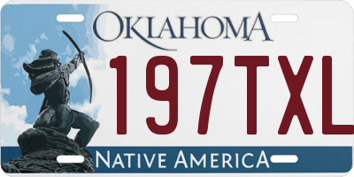OK license plate 197TXL