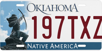 OK license plate 197TXZ