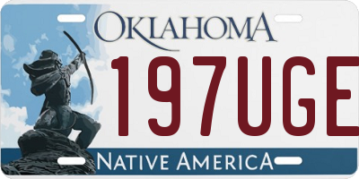OK license plate 197UGE