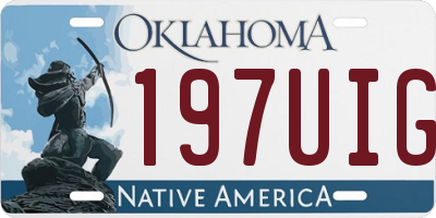 OK license plate 197UIG