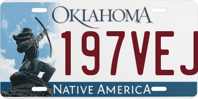 OK license plate 197VEJ