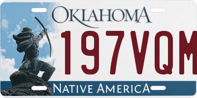 OK license plate 197VQM