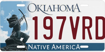 OK license plate 197VRD