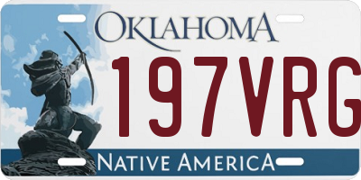 OK license plate 197VRG