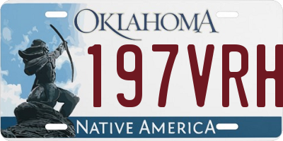 OK license plate 197VRH