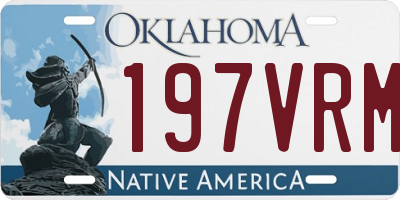 OK license plate 197VRM