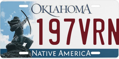 OK license plate 197VRN