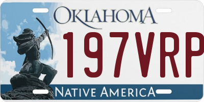 OK license plate 197VRP