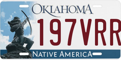 OK license plate 197VRR