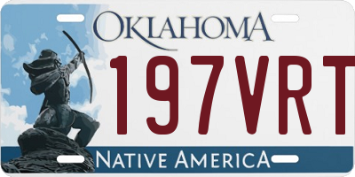 OK license plate 197VRT