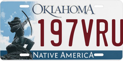 OK license plate 197VRU