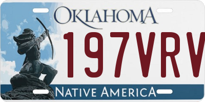 OK license plate 197VRV