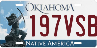 OK license plate 197VSB