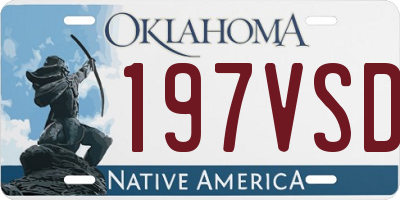 OK license plate 197VSD