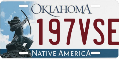 OK license plate 197VSE