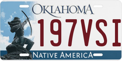 OK license plate 197VSI