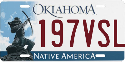 OK license plate 197VSL