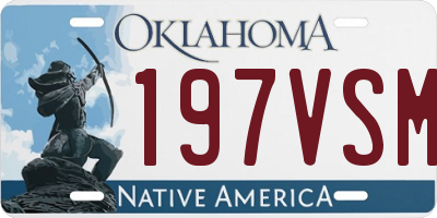 OK license plate 197VSM