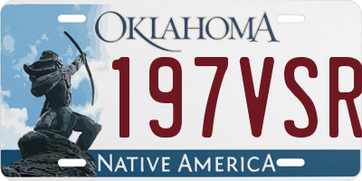 OK license plate 197VSR