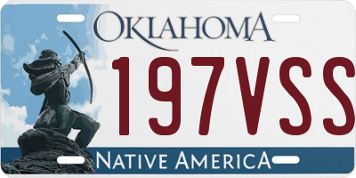OK license plate 197VSS