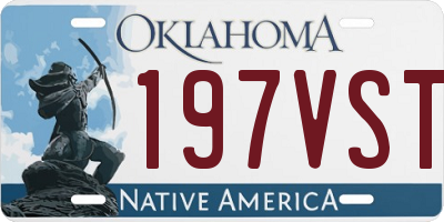 OK license plate 197VST