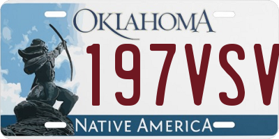 OK license plate 197VSV