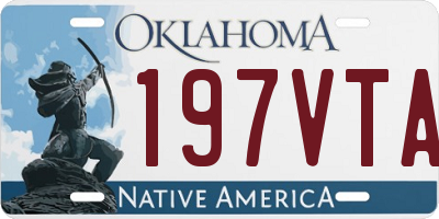 OK license plate 197VTA