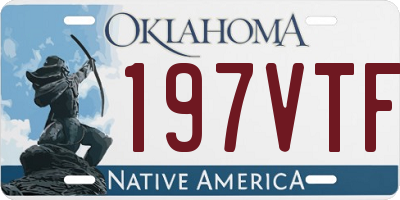 OK license plate 197VTF